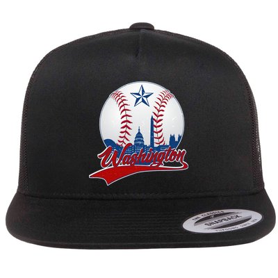 Washington Baseball Vintage Style Fan Flatbill Hat