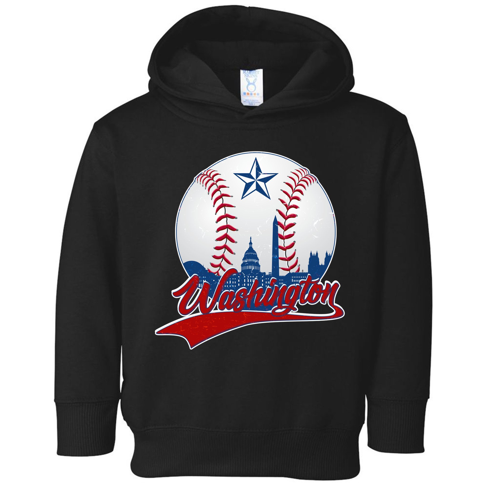Washington Baseball Vintage Style Fan Toddler Hoodie