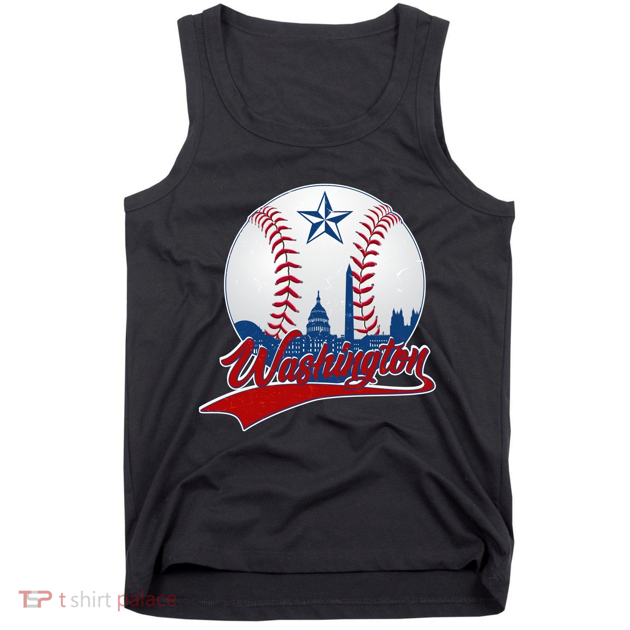 Washington Baseball Vintage Style Fan Tank Top