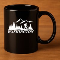 Washington Big Foot Mountain 11oz C Handle Ceramic Mug