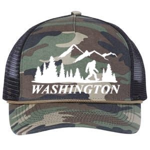 Washington Big Foot Mountain Retro Rope Trucker Hat Cap