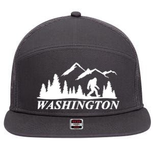 Washington Big Foot Mountain 7 Panel Mesh Trucker Snapback Hat