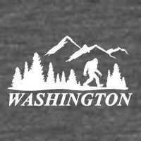 Washington Big Foot Mountain 7 Panel Mesh Trucker Snapback Hat