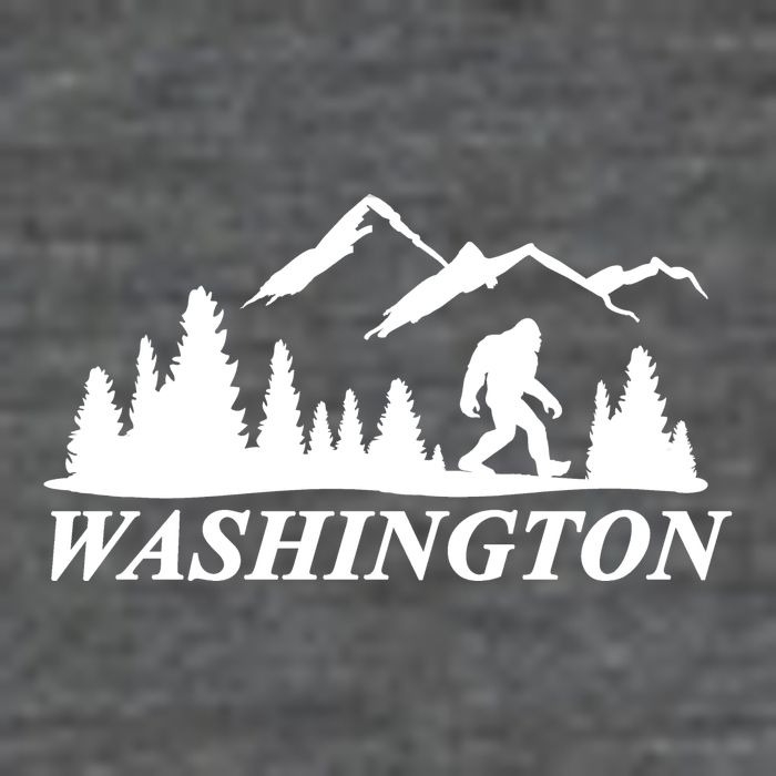 Washington Big Foot Mountain 7 Panel Mesh Trucker Snapback Hat