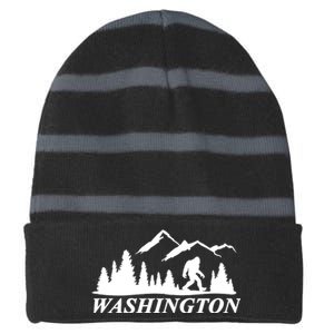 Washington Big Foot Mountain Striped Beanie with Solid Band