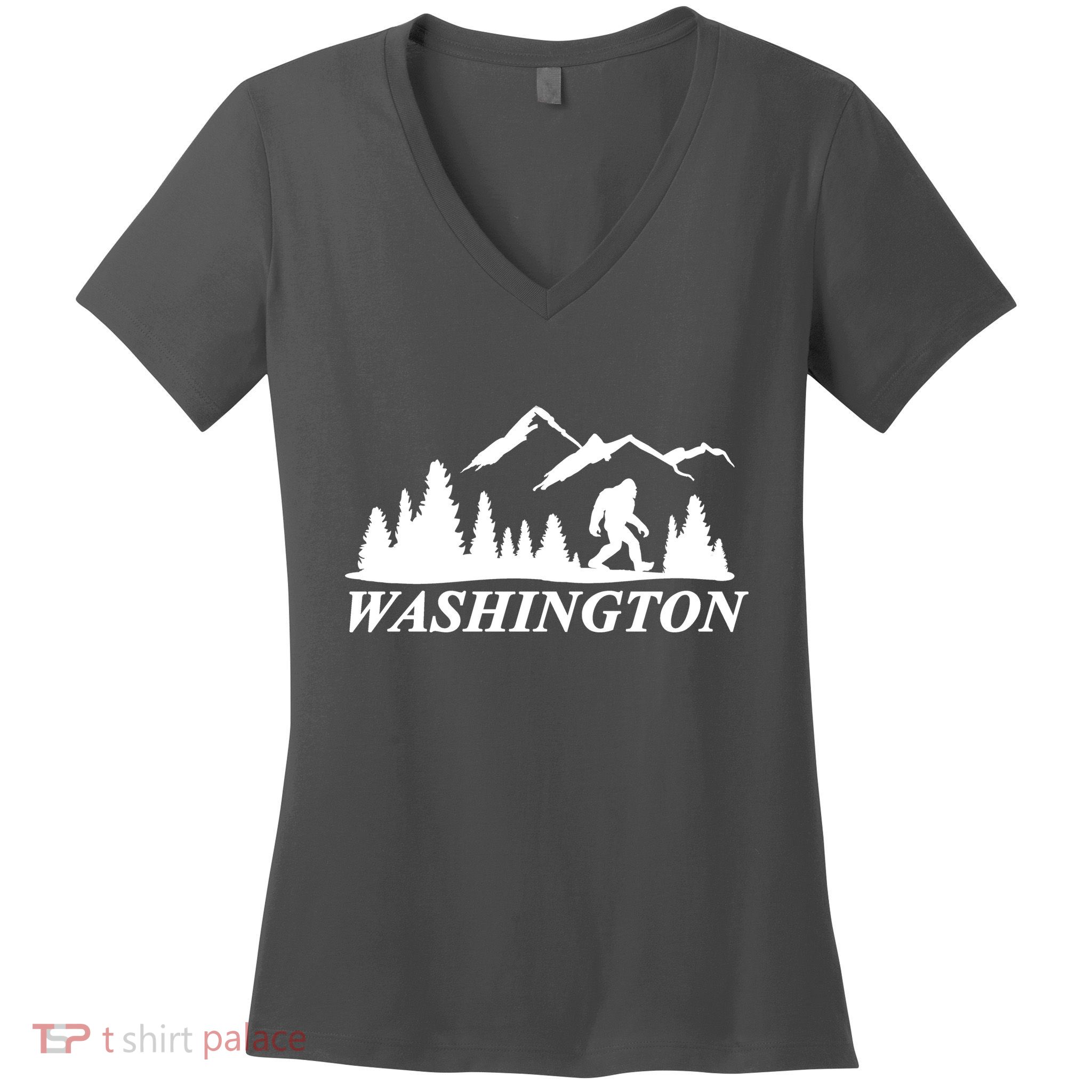 Washington Big Foot Mountain Women's V-Neck T-Shirt