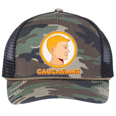 Washington Caucasians Football Logo Retro Rope Trucker Hat Cap