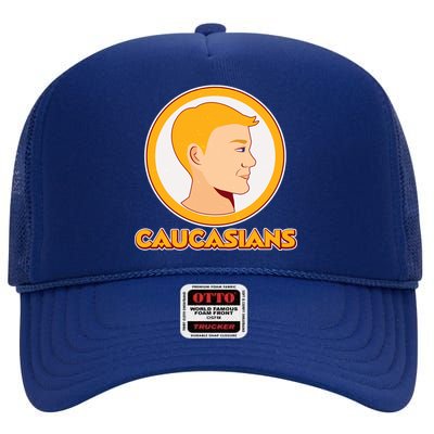 Washington Caucasians Football Logo High Crown Mesh Back Trucker Hat