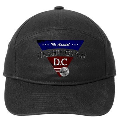 Washington D.C Land of the Free Logo 7-Panel Snapback Hat