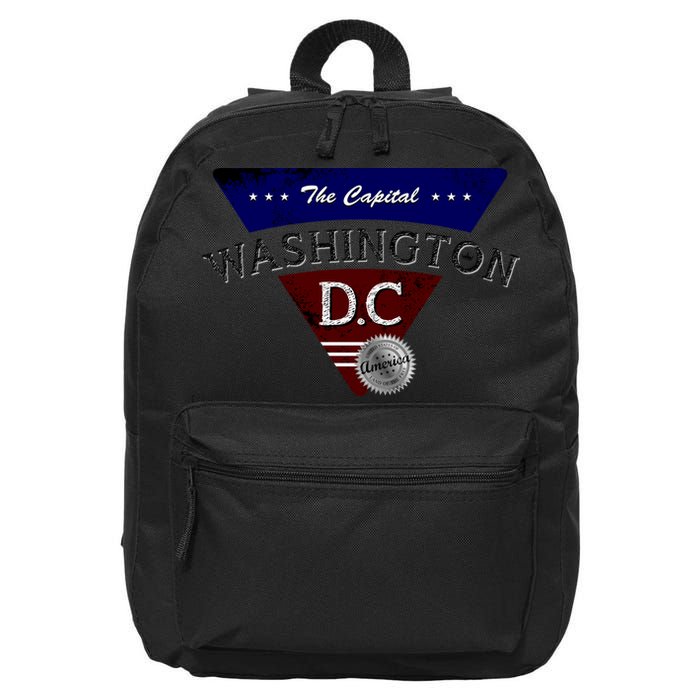 Washington D.C Land of the Free Logo 16 in Basic Backpack