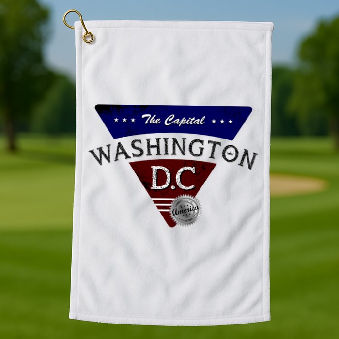 Washington D.C Land of the Free Logo Golf Towel
