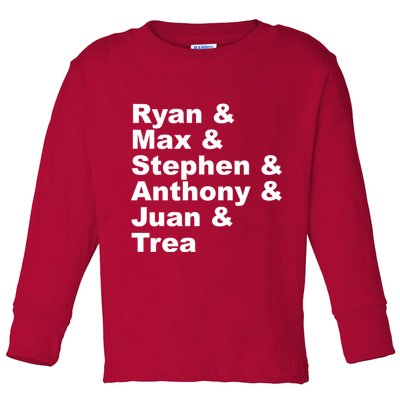 Washington DC Baseball Fan Series Players Toddler Long Sleeve Shirt