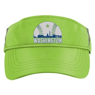 Washington DC Baseball Skyline Adult Drive Performance Visor