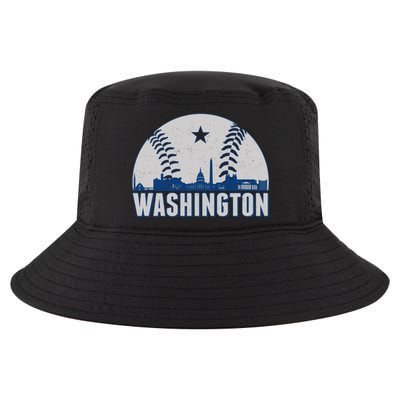 Washington DC Baseball Skyline Cool Comfort Performance Bucket Hat