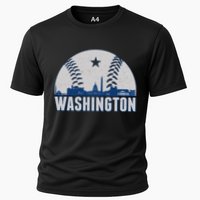 Washington DC Baseball Skyline Cooling Performance Crew T-Shirt