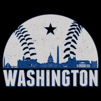 Washington DC Baseball Skyline Cooling Performance Crew T-Shirt