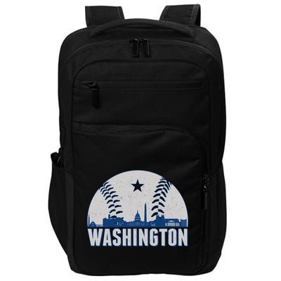 Washington DC Baseball Skyline Impact Tech Backpack