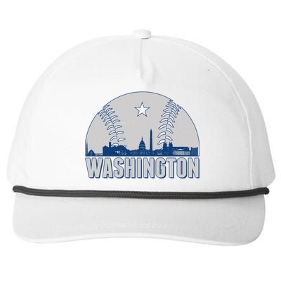 Washington DC Baseball Skyline Snapback Five-Panel Rope Hat