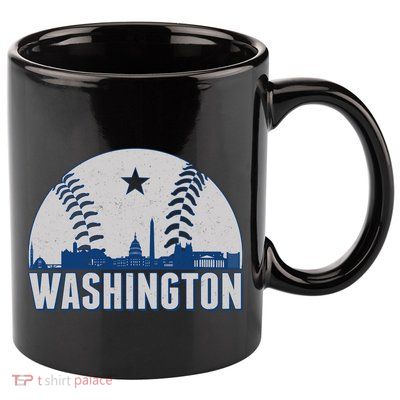 Washington DC Baseball Skyline 11oz C Handle Ceramic Mug