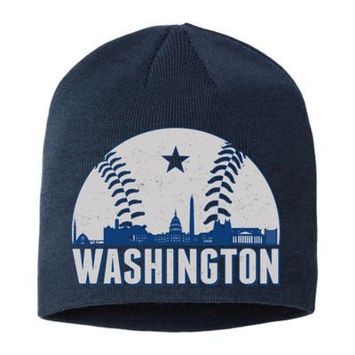 Washington DC Baseball Skyline Sustainable Beanie