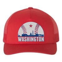 Washington DC Baseball Skyline Yupoong Adult 5-Panel Trucker Hat