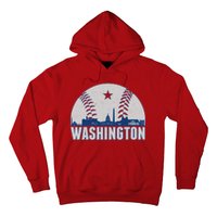 Washington DC Baseball Skyline Hoodie