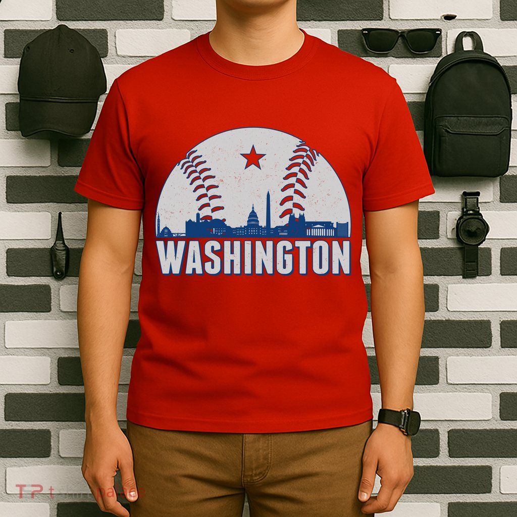 Washington DC Baseball Skyline T-Shirt