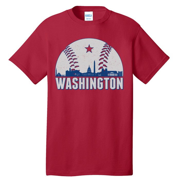 Washington DC Baseball Skyline Tall T-Shirt