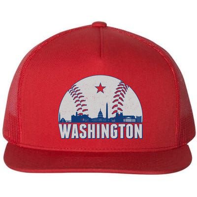 Washington DC Baseball Skyline Flatbill Hat
