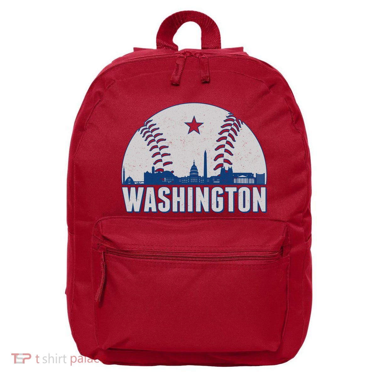 Washington DC Baseball Skyline 16 in Basic Backpack