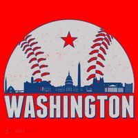 Washington DC Baseball Skyline 16 in Basic Backpack