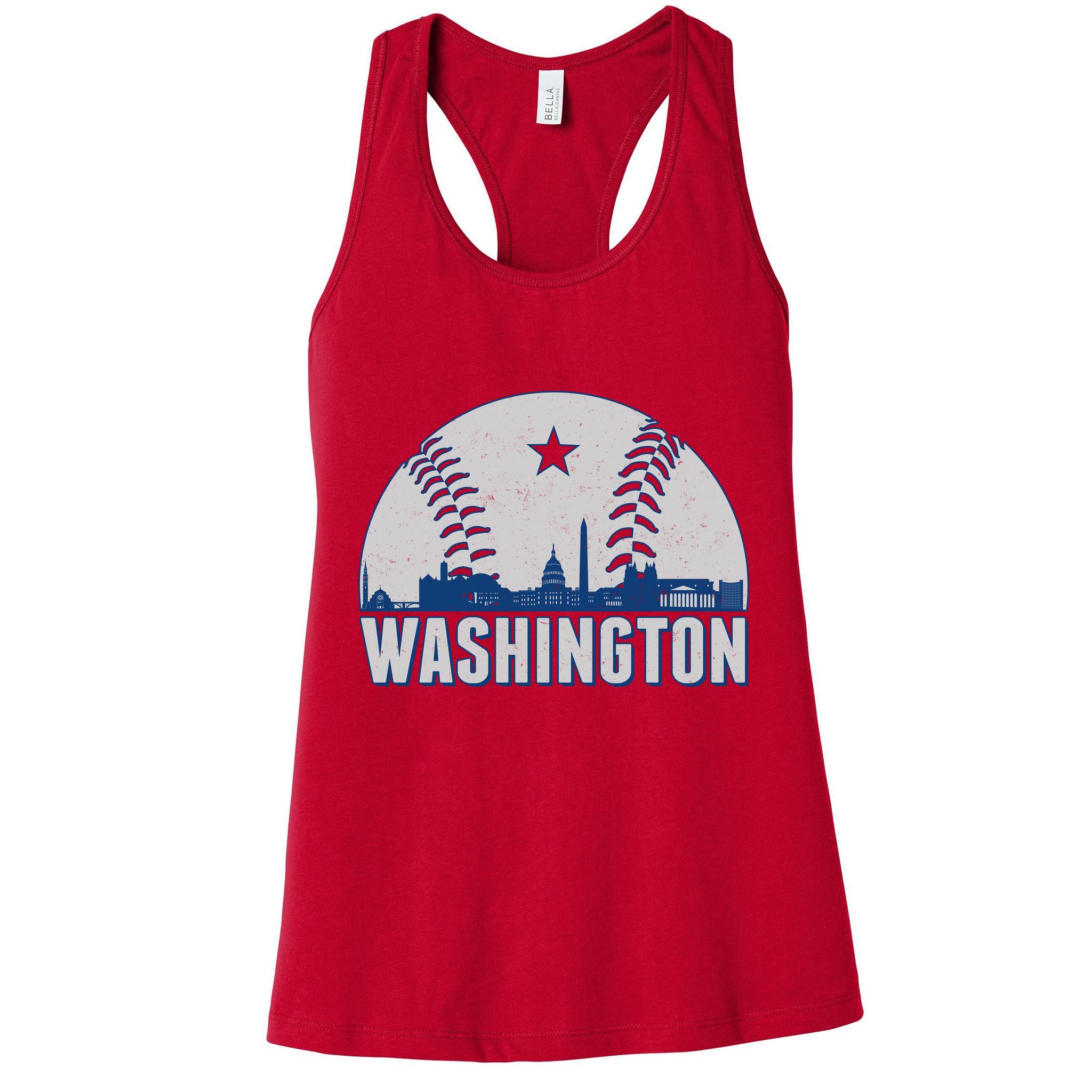 Washington DC Baseball Skyline Womens Tank Top