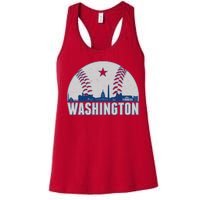 Washington DC Baseball Skyline Women's Racerback Tank