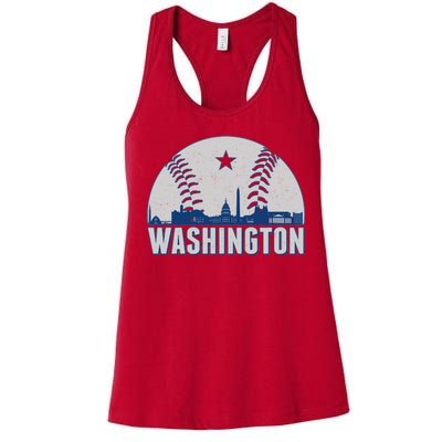 Washington DC Baseball Skyline Women's Racerback Tank