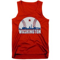 Washington DC Baseball Skyline Tank Top