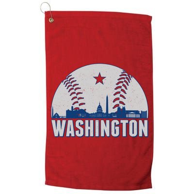 Washington DC Baseball Skyline Golf Towel