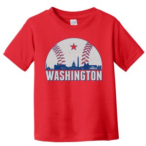 Washington DC Baseball Skyline Toddler T-Shirt