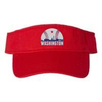 Washington DC Baseball Skyline Valucap Bio-Washed Visor