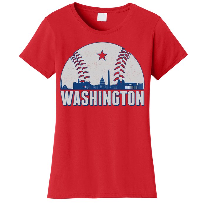 Washington DC Baseball Skyline Women's T-Shirt