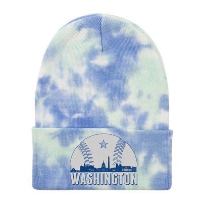 Washington DC Baseball Skyline Tie Dye 12in Knit Beanie