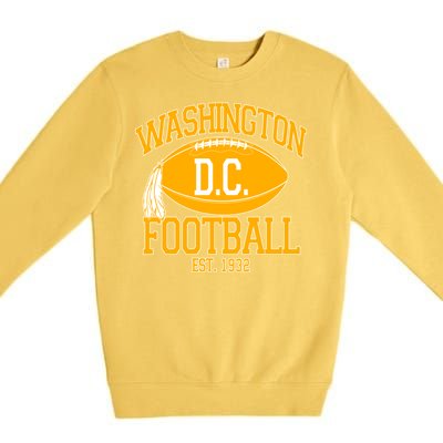 Washington DC Football Est 1932 Logo Football Fan Premium Crewneck Sweatshirt