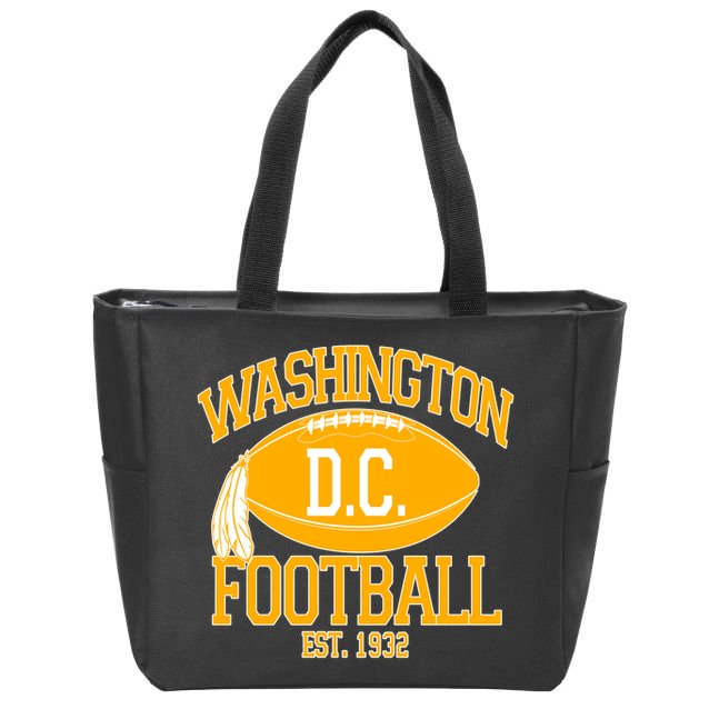 Washington DC Football Est 1932 Logo Football Fan Zip Tote Bag