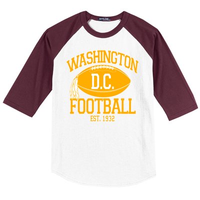 Washington DC Football Est 1932 Logo Football Fan Baseball Sleeve Shirt