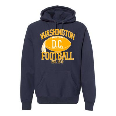 Washington DC Football Est 1932 Logo Football Fan Premium Hoodie