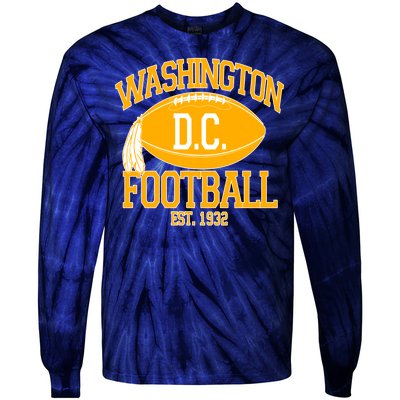 Washington DC Football Est 1932 Logo Football Fan Tie-Dye Long Sleeve Shirt