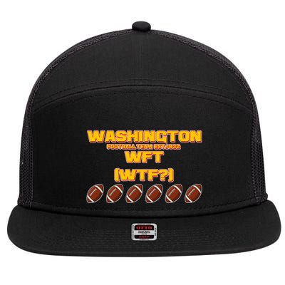 Washington Football Team Est 1932 WFT WTF? 7 Panel Mesh Trucker Snapback Hat
