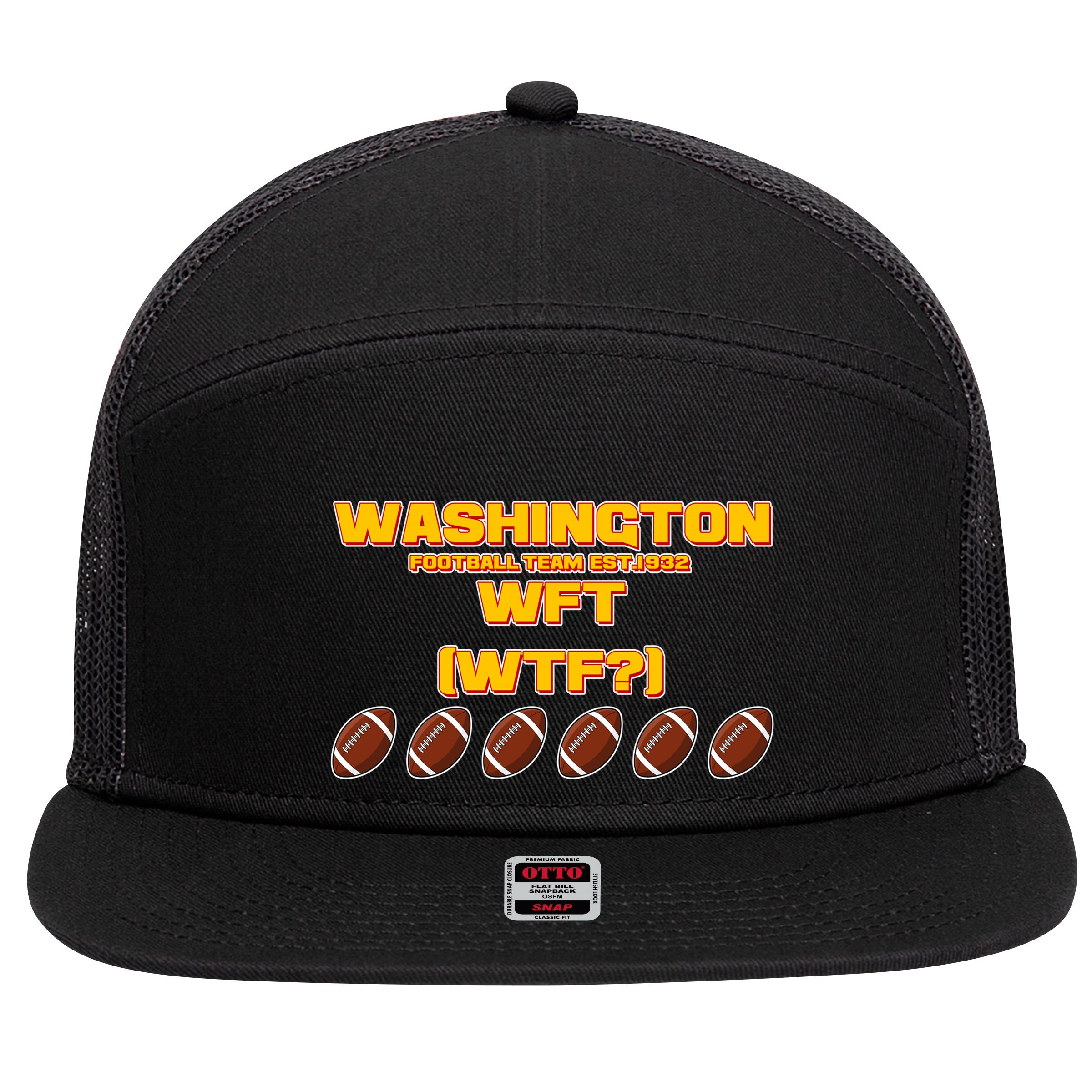 Washington Football Team Est 1932 WFT WTF? 7 Panel Mesh Trucker Snapback Hat