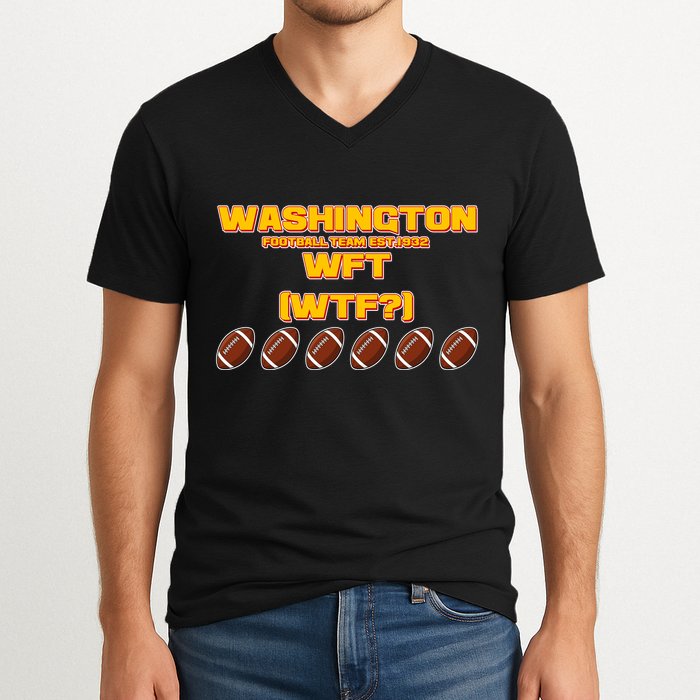 Washington Football Team Est 1932 WFT WTF? V-Neck T-Shirt
