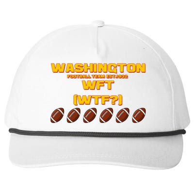 Washington Football Team Est 1932 WFT WTF? Snapback Five-Panel Rope Hat