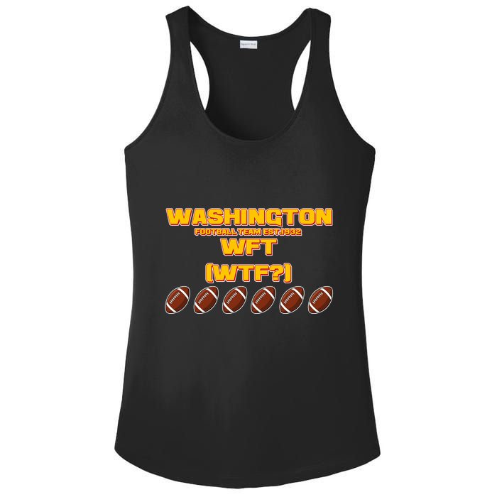 Washington Football Team Est 1932 WFT WTF? Ladies PosiCharge Competitor Racerback Tank